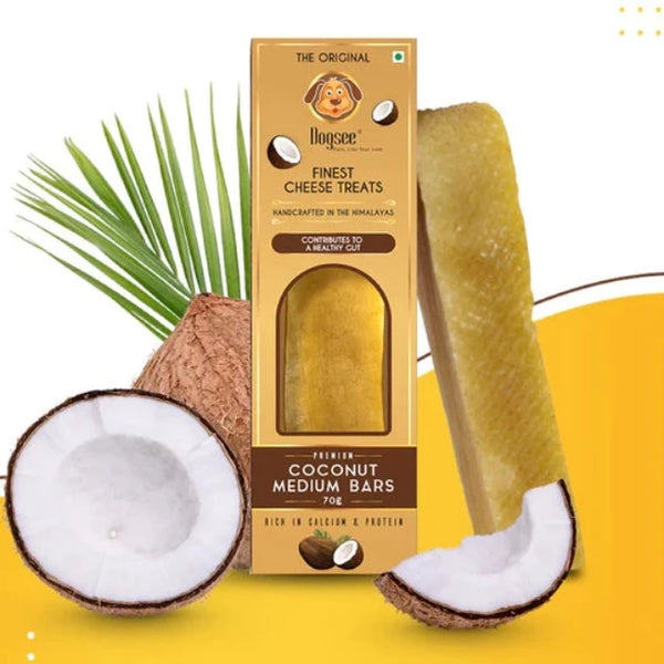 Dogsee Himalayan Cheese Coconut Medium Bar Grain-Free Dog Treat 70g