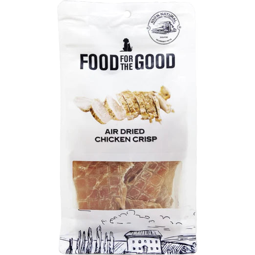Food For The Good Chicken Crisp Grain-Free Air-Dried Treats For Cats & Dogs 100g