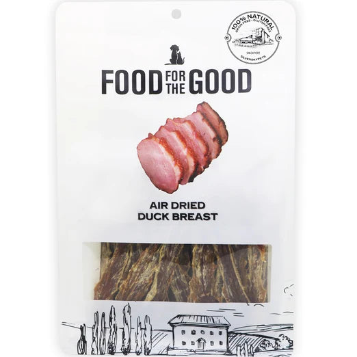 Food For The Good Duck Breast Air-Dried Treats For Cats & Dogs 300g