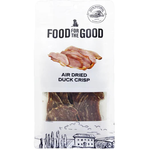 Food For The Good Duck Crisp Grain-Free Air-Dried Treats For Cats & Dogs 100g