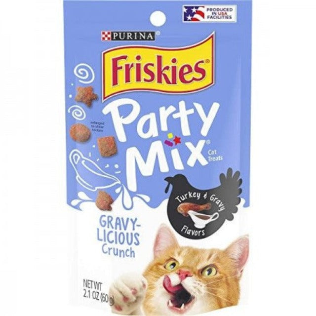 FRISKIES Party Mix Turkey & Gravy Crunch Cat Treat 60g | BUNDLE PROMO