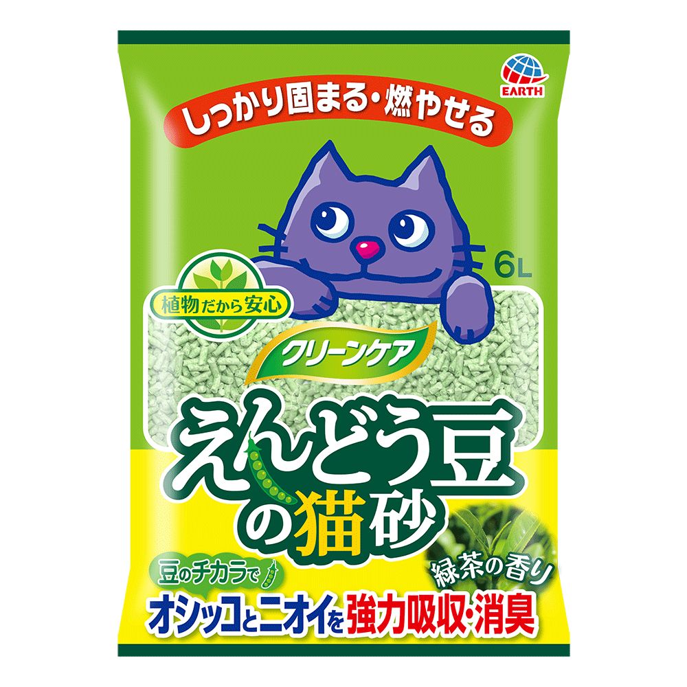 Earth Pet Green Pea Clumping Cat Litter 6L x2