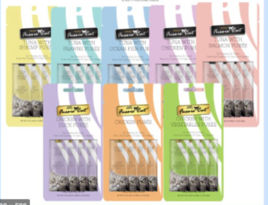 Fussie Cat Puree Premium Cat Treats 56g | Assorted Flavor