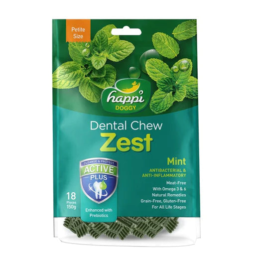 Happi Doggy Zest Mint Dental Dog Chew 150g