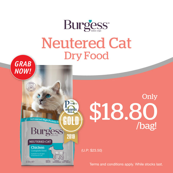 Burgess Neutered Cats Chicken 1.5kg