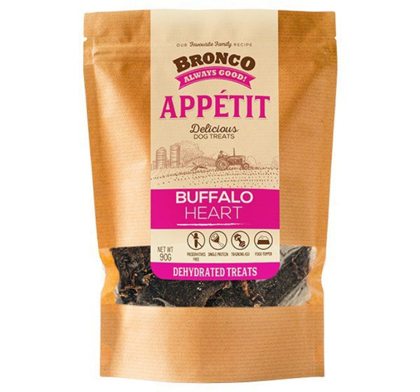 Bronco Appétit Buffalo Heart 90g X3