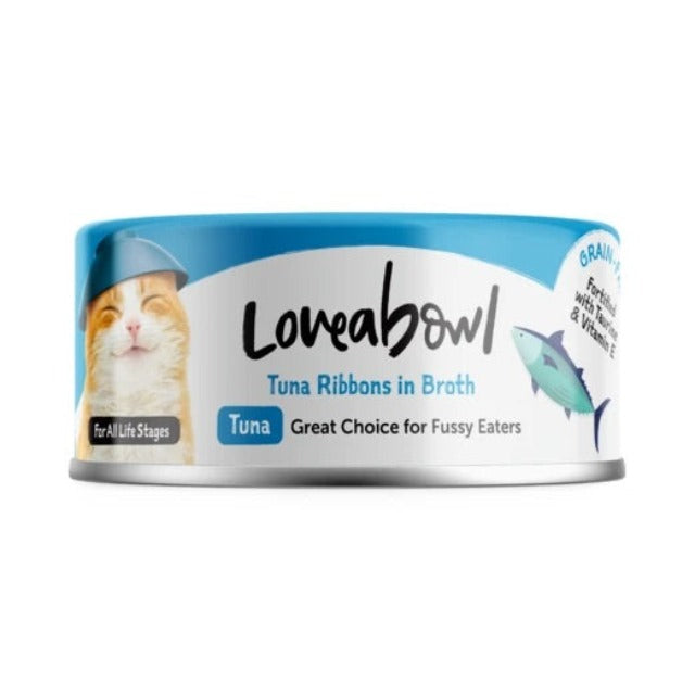 Loveabowl Tuna Ribbons In Broth Wet Cat Food 70g X24