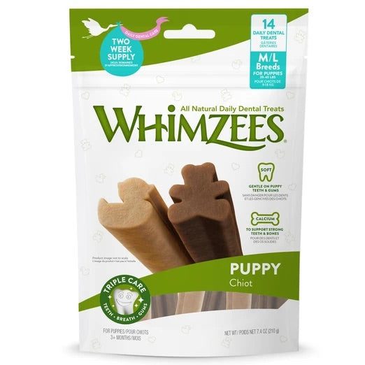 Whimzees Puppy Grain-free Dental Dog Treats (M/L) 210g