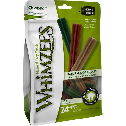 Whimzees Stix Small Natural Dog Treats 12 + 2PCS