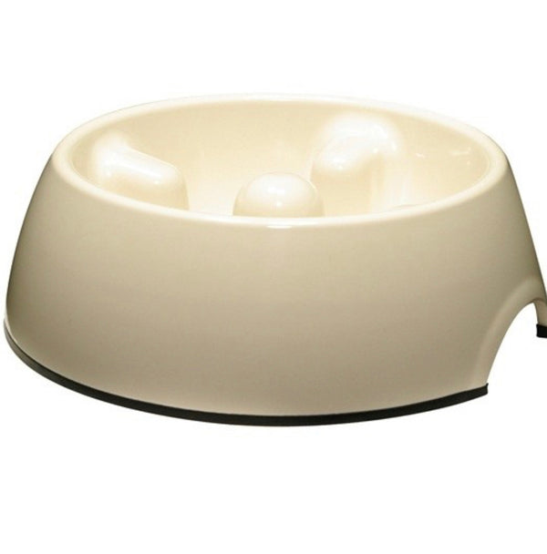 Dogit® Go Slow Anti-Gulping Dog Dish White (4 Sizes)