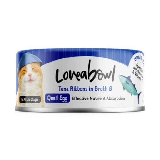 Loveabowl Tuna Ribbons In Broth With Quail Egg Wet Cat Food 70g X24