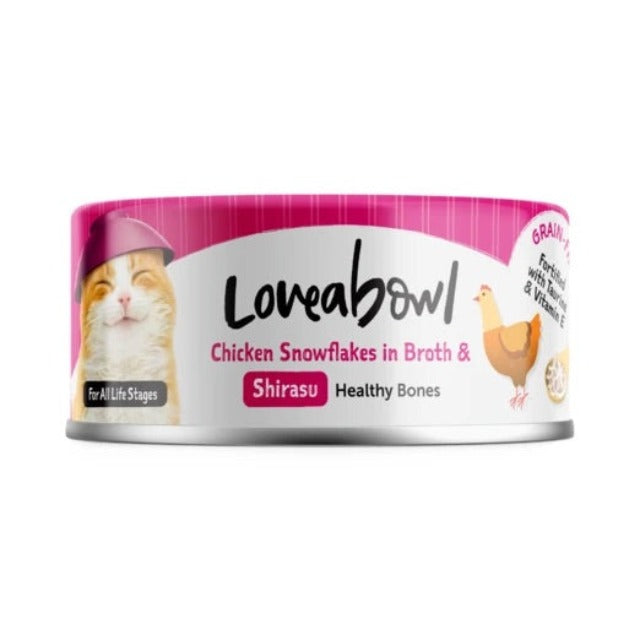 Loveabowl Chicken Snowflakes In Broth With Shirasu Wet Cat Food 70g X24