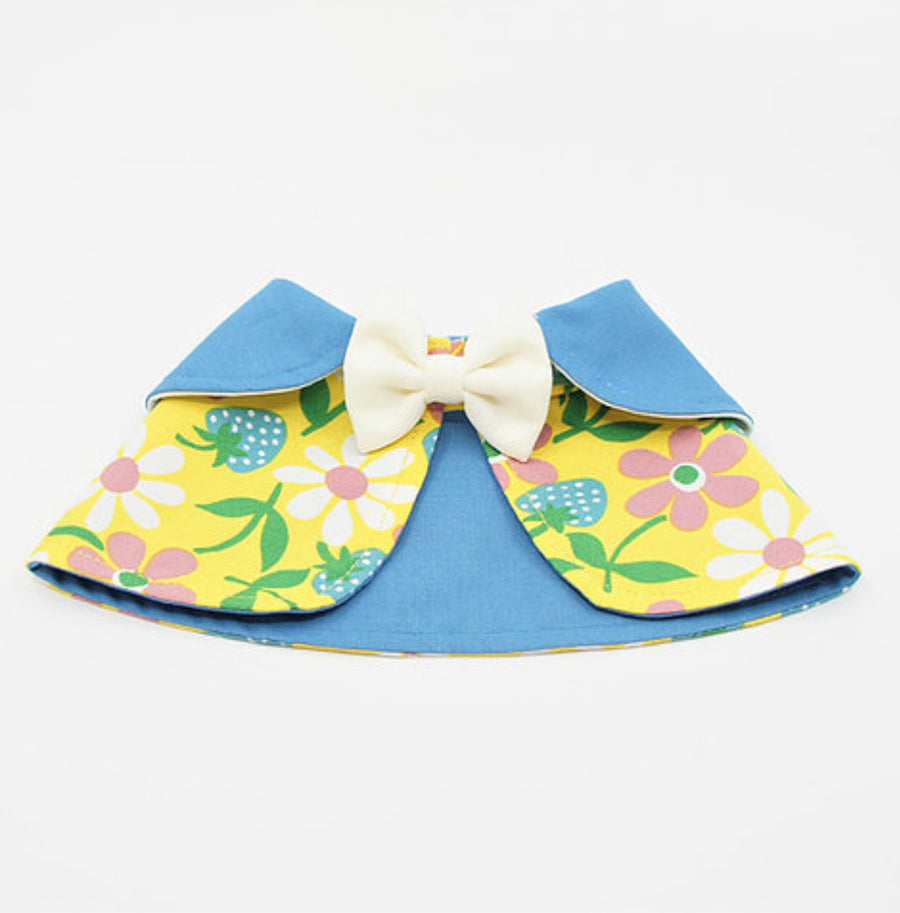 Ruff Co® | Yellow Flower White Bowtie Cape