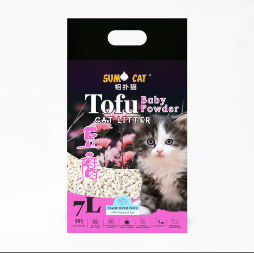 Sumo Cat Tofu BABY POWDER Cat Litter 7L X6