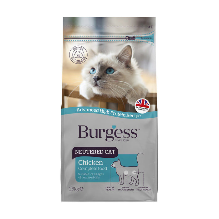Burgess Neutered Cats Chicken 1.5kg