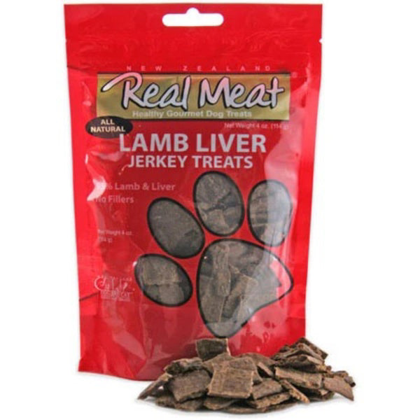 Real Meat Lamb & Liver Jerky Grain Free Dog Treat 4oz