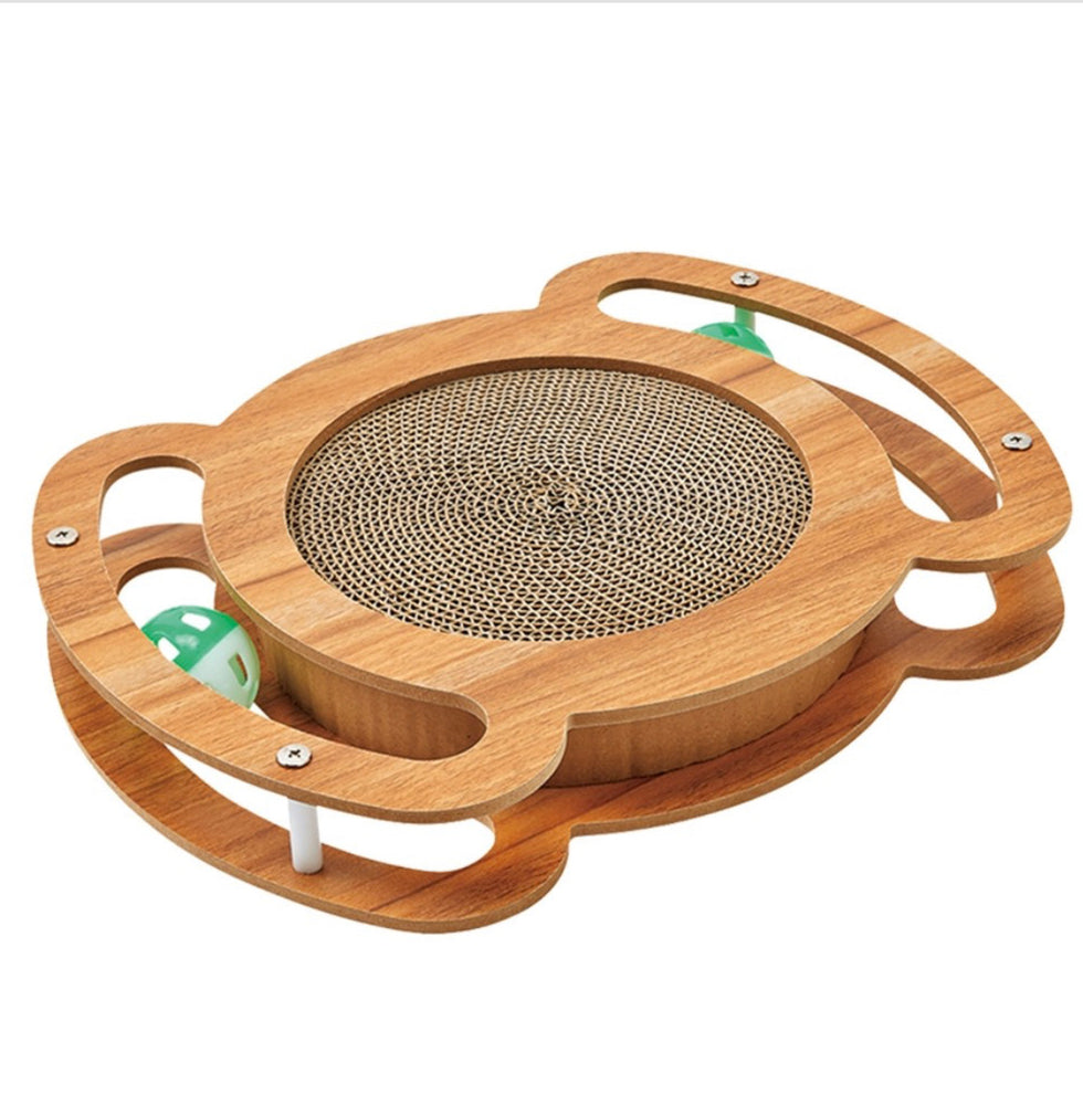 Marukan Double Sided Cat Scratcher with Two Playfull Balls