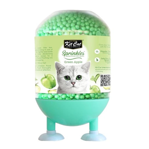 KitCat Sprinkles Deodorising Cat Litter Beads Green Apple 240g