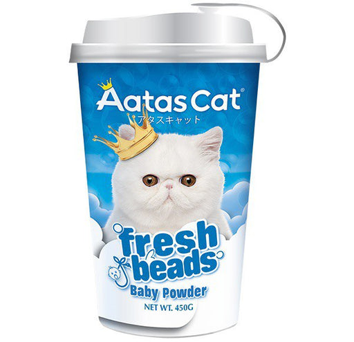 Aatas Cat Fresh Beads Deodorizer Cat Litter Baby Powder 450g