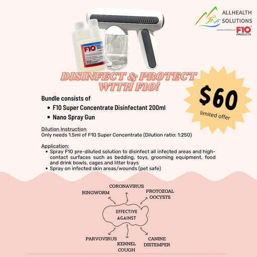 [BUNDLE] F10 Super Concentrate Disinfectant 200ml + Nano Spray Gun