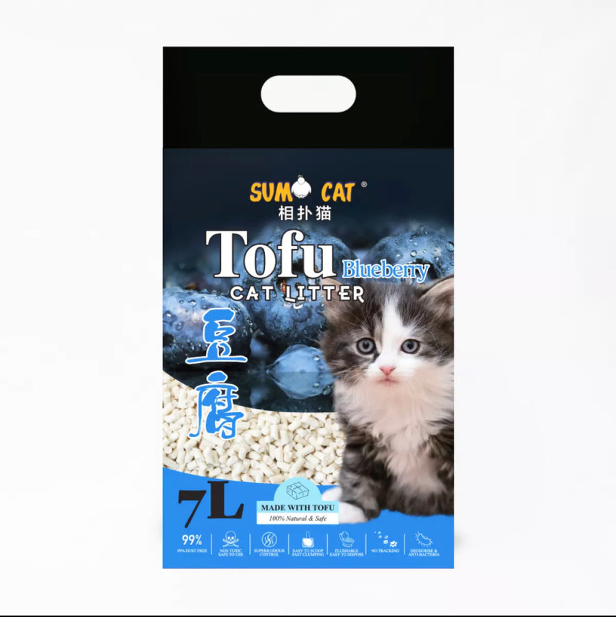Sumo Cat Tofu BLUEBERRY Cat Litter 7L X6