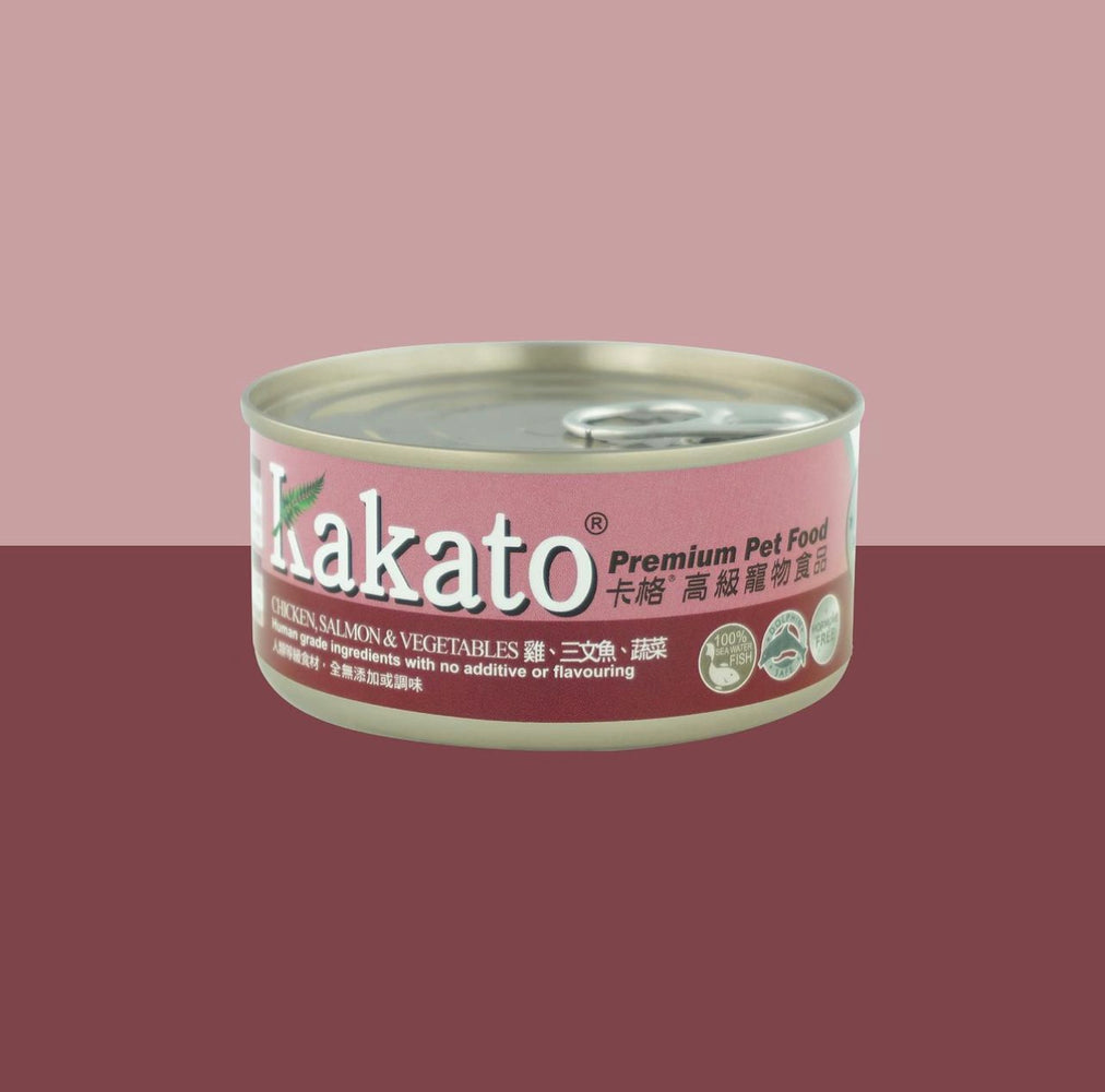 Kakato Chicken, Salmon & Vegetables Cat & Dog Wet Food 170g X48