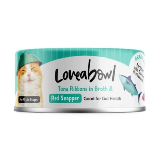 Loveabowl Tuna Ribbons In Broth With Red Snapper Wet Cat Food 70g X24