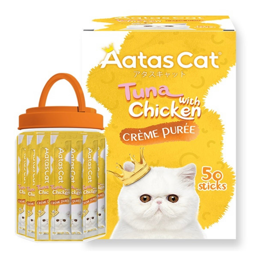 Aatas Cat Creme Puree Tuna with Chicken 14g x 50 Sachets