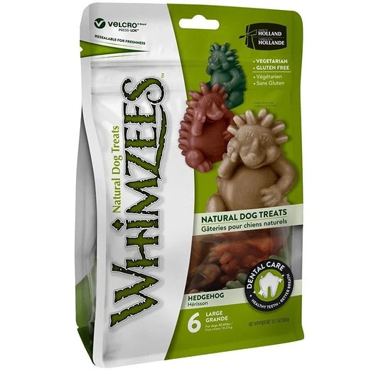 Whimzees Hedgehog Large Natural Dog Treats 6Pcs