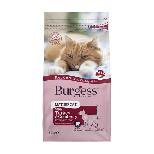 Burgess Turkey & Cranberry Mature Cat 7+Years 1.4kg