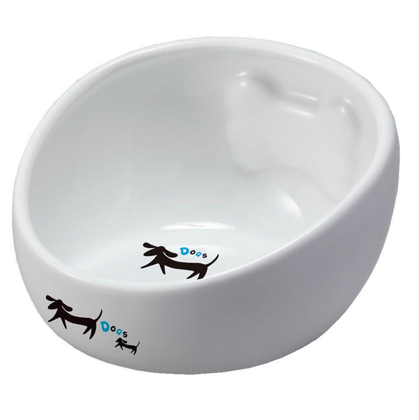 Marukan Bone Shape Ceramic Bowl Medium