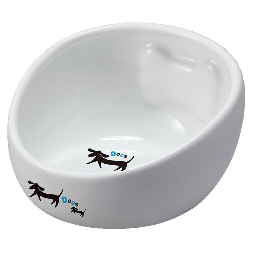 Marukan Bone Shape Ceramic Bowl Medium