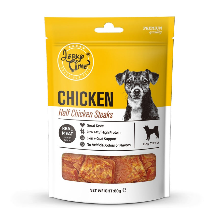 Jerky Time Dried Half Chicken Steaks for Dogs 80g