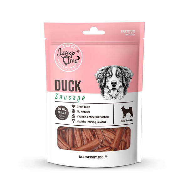 Jerky Time Dry Duck Sausage for Dogs 80g