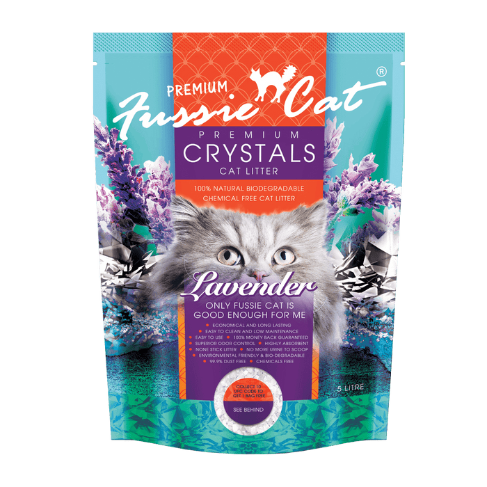 Fussie Cat Premium Crystals Litter 5L X4 (4 Scent)