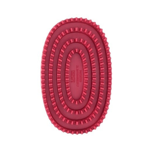 Hagen Le Salon Essentials Dog Rubber Curry Brush with Loop Handle, Red
