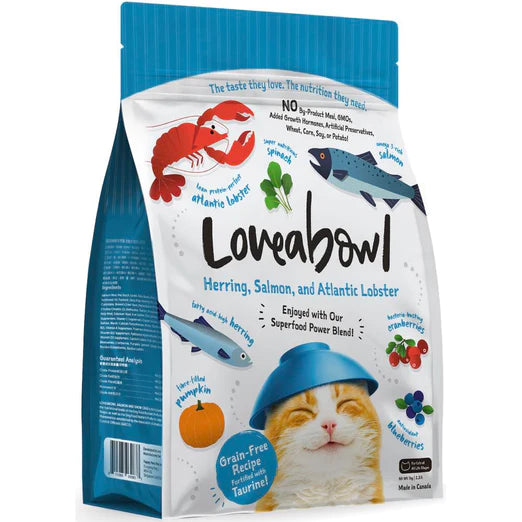 Loveabowl Herring, Salmon & Atlantic Lobster Grain Free Dry Cat Food (2 Sizes)