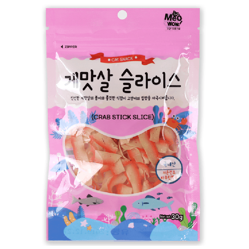 Bow Wow MeoWow Crab Slices Treats for Cats 30g