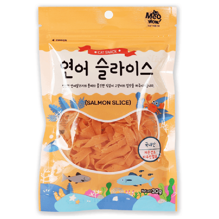 Bow Wow MeoWow Salmon Slices Treats for Cats 30g