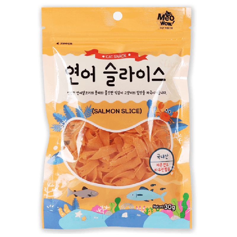 Bow Wow MeoWow Salmon Slices Treats for Cats 30g