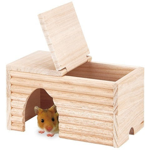Marukan Natural Wood House For Golden Hamsters