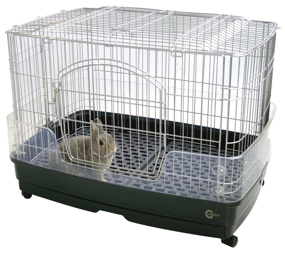 Marukan Rabbit Cage with Clear Guard (2 Sizes)