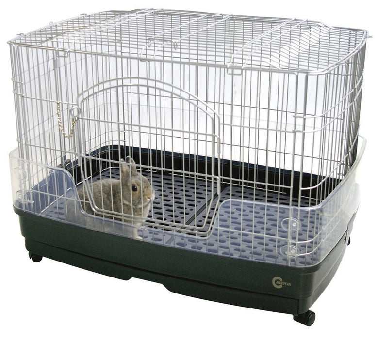 Marukan Rabbit Cage with Clear Guard (2 Sizes)