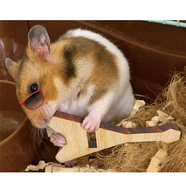 Marukan Wooden Electric Guitar for Small Animals