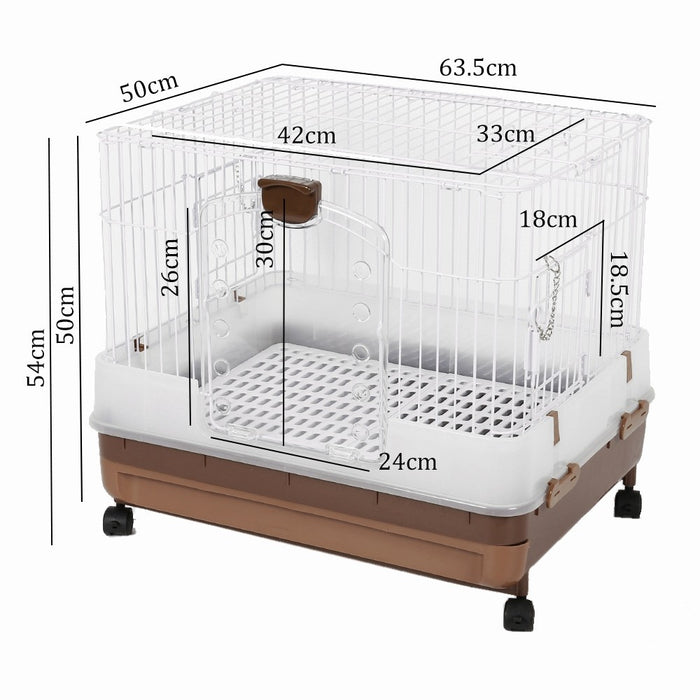 Marukan Easy Clean Brown Cage for Rabbit H50B
