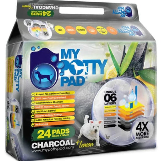 My Potty Pad Charcoal Lemon Pee Pad For Dogs X4 Packs