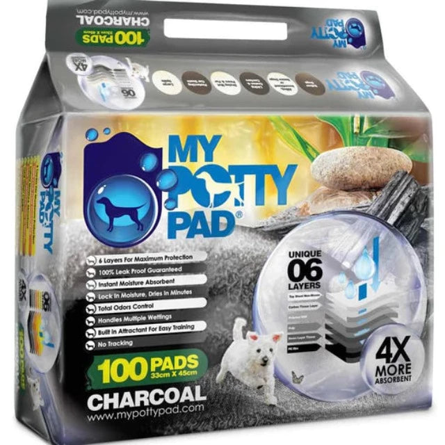 My Potty Pad Charcoal Pee Pad For Dogs X4 Packs
