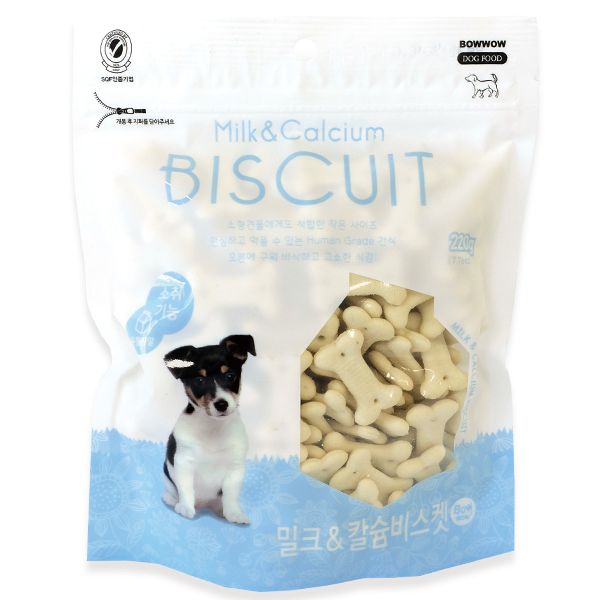 Bow Wow Dog Milk & Calcium Biscuit 220g
