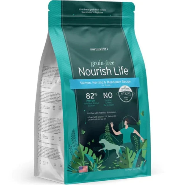 Nurture Pro Nourish Life Skin and Coat Salmon, Herring, & Menhaden Recipe Grain-Free Puppy Dry Dog Food (2 Sizes)