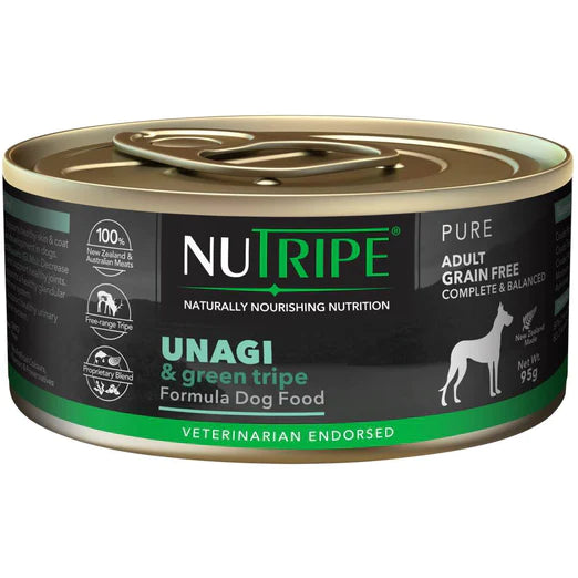 Nutripe Pure Unagi & Green Tripe Dog Wet Food 95g